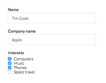 KikCMS example form